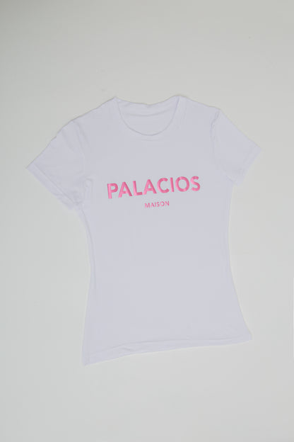 CAMISETA PALACIOS CON ESTAMPADO ROSA